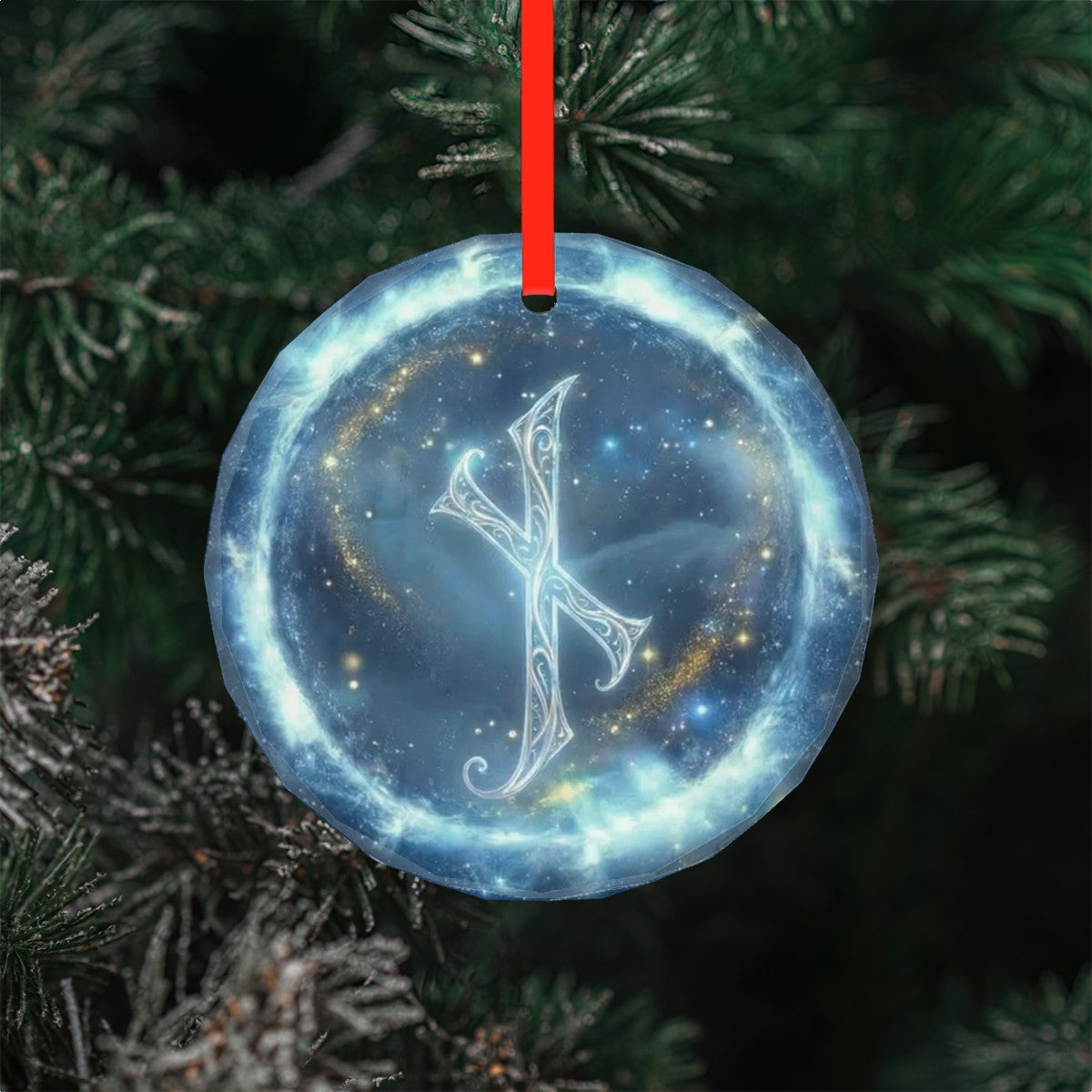 Nauthiz Schutzrune – Kristallglas-Anhänger (Celestial Futhark Collection)