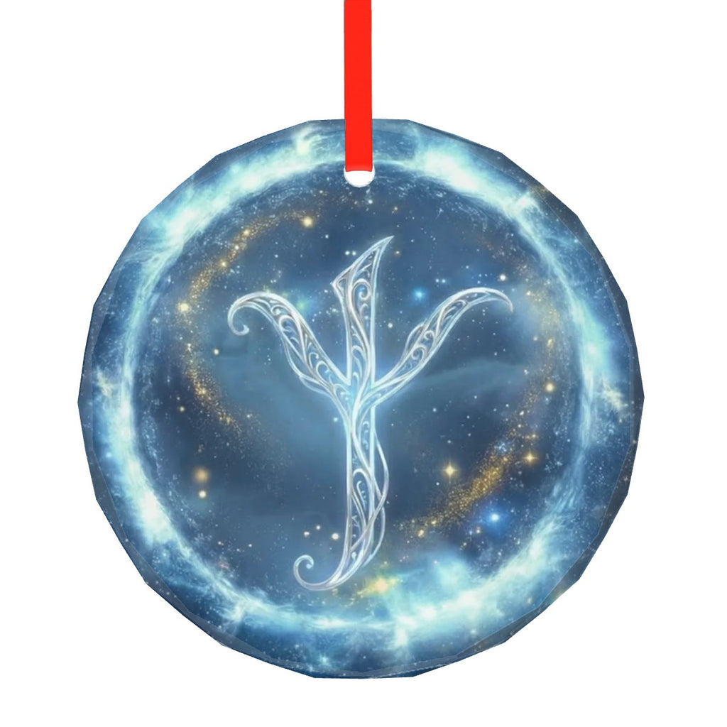 Algiz Schutzrune – Kristallglas-Anhänger (Celestial Futhark Collection)