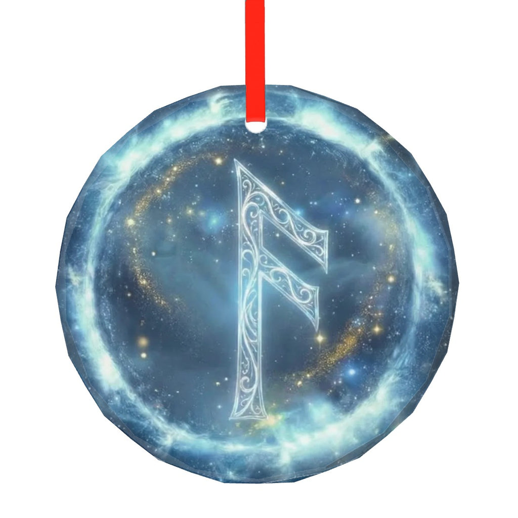 Ansuz Schutzrune – Kristallglas-Anhänger (Celestial Futhark Collection)