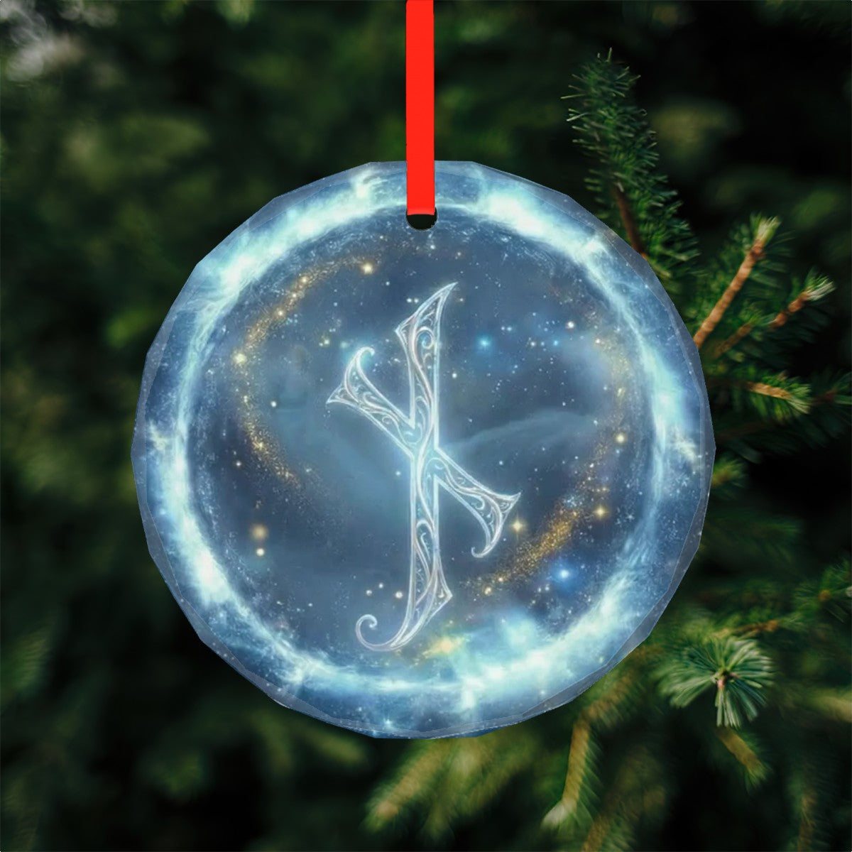 Nauthiz Schutzrune – Kristallglas-Anhänger (Celestial Futhark Collection)