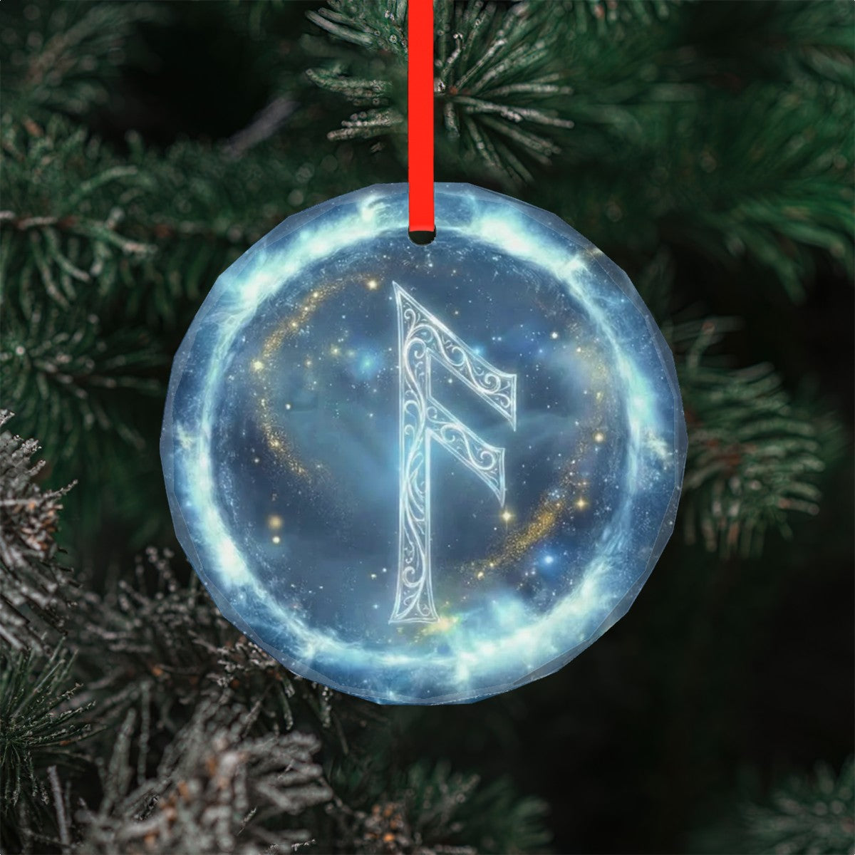 Ansuz Schutzrune – Kristallglas-Anhänger (Celestial Futhark Collection)