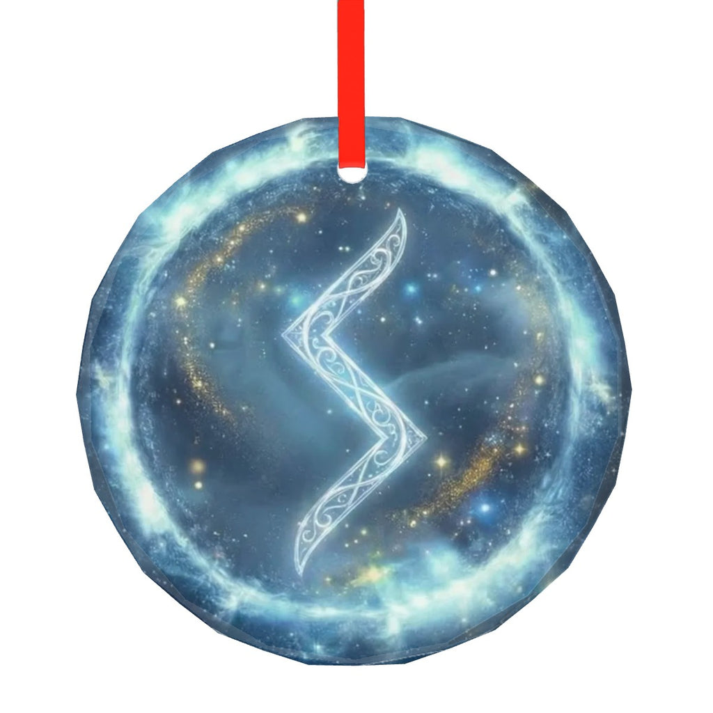 Sowilo Schutzrune – Kristallglas-Anhänger (Celestial Futhark Collection)