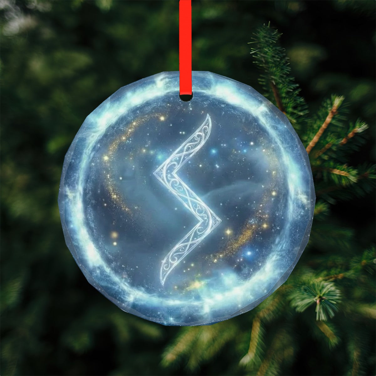 Sowilo Schutzrune – Kristallglas-Anhänger (Celestial Futhark Collection)