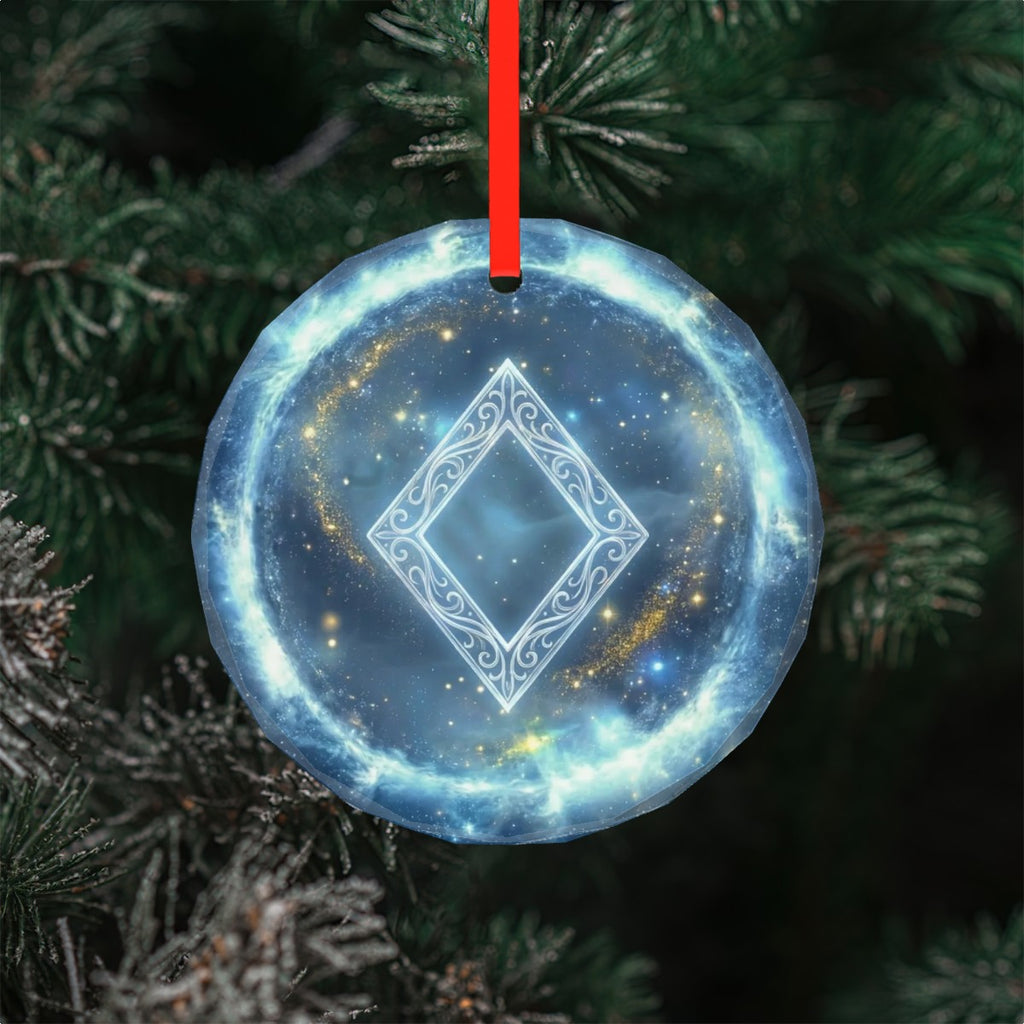 Ingwaz Schutzrune – Kristallglas-Anhänger (Celestial Futhark Collection)