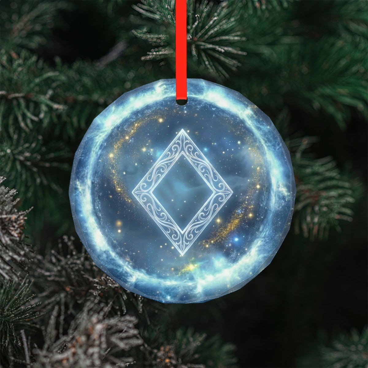 Ingwaz Schutzrune – Kristallglas-Anhänger (Celestial Futhark Collection)