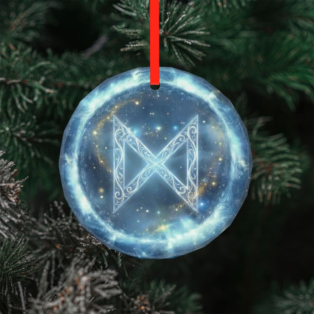 Dagaz Schutzrune – Kristallglas-Anhänger (Celestial Futhark Collection)