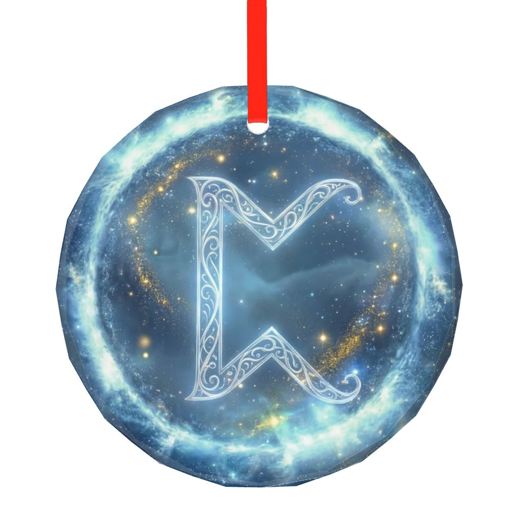 Perthro Schutzrune – Kristallglas-Anhänger (Celestial Futhark Collection)