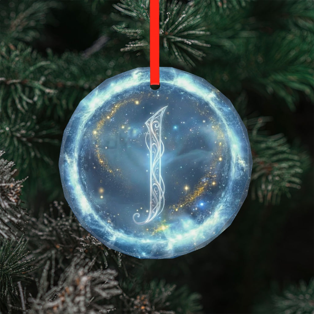 Isa Schutzrune – Kristallglas-Anhänger (Celestial Futhark Collection)