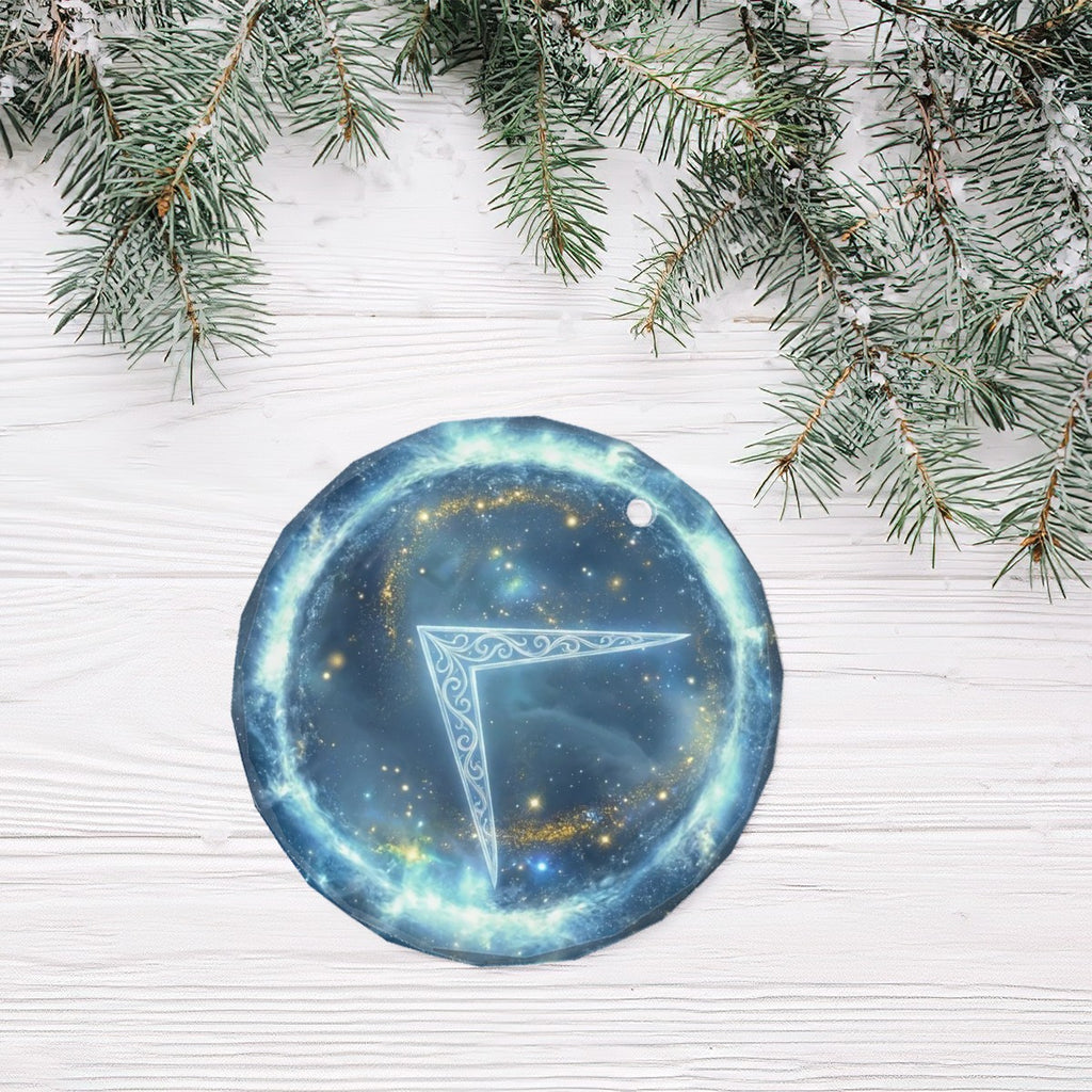 Kenaz Schutzrune – Kristallglas-Anhänger (Celestial Futhark Collection)