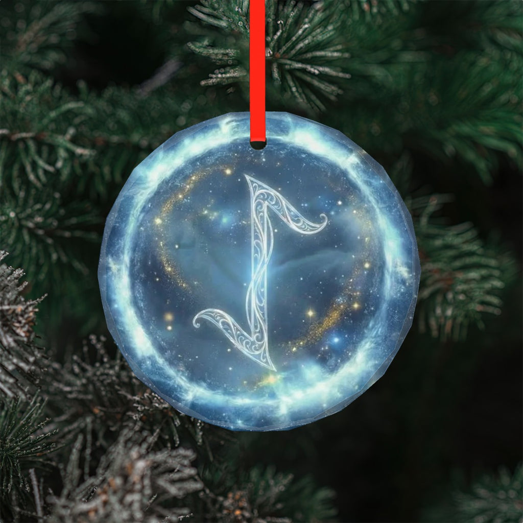 Eihwaz Schutzrune – Kristallglas-Anhänger (Celestial Futhark Collection)