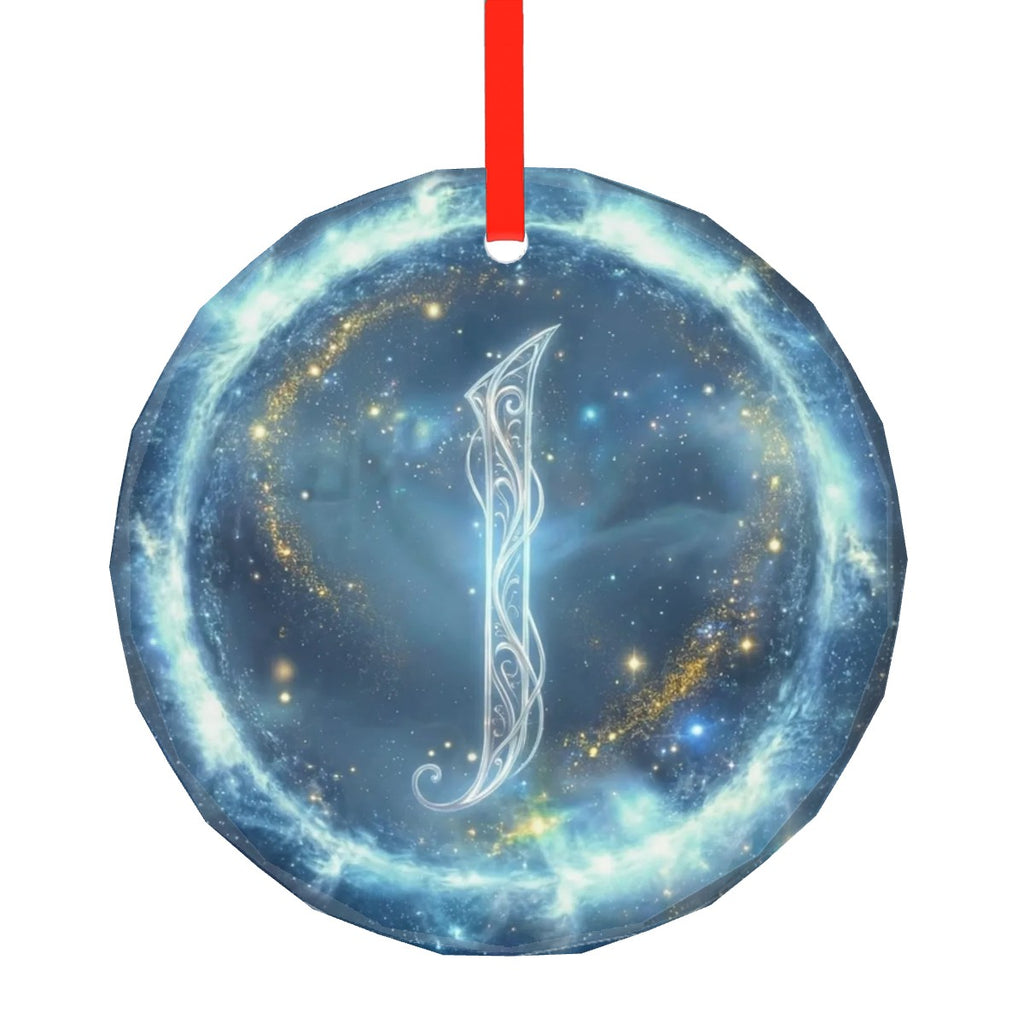 Isa Schutzrune – Kristallglas-Anhänger (Celestial Futhark Collection)