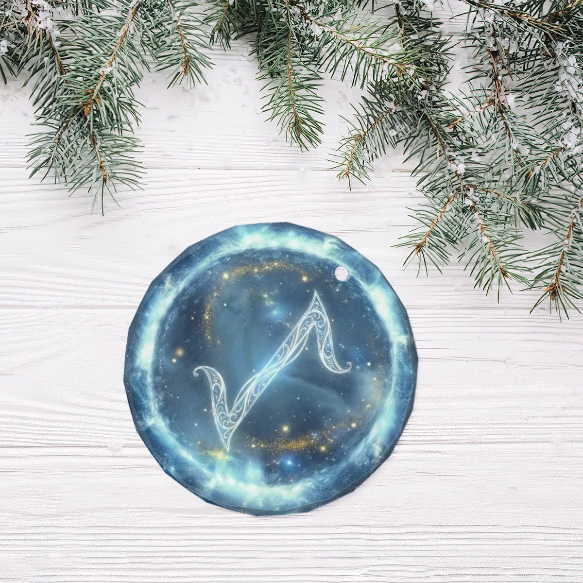 Eihwaz Schutzrune – Kristallglas-Anhänger (Celestial Futhark Collection)