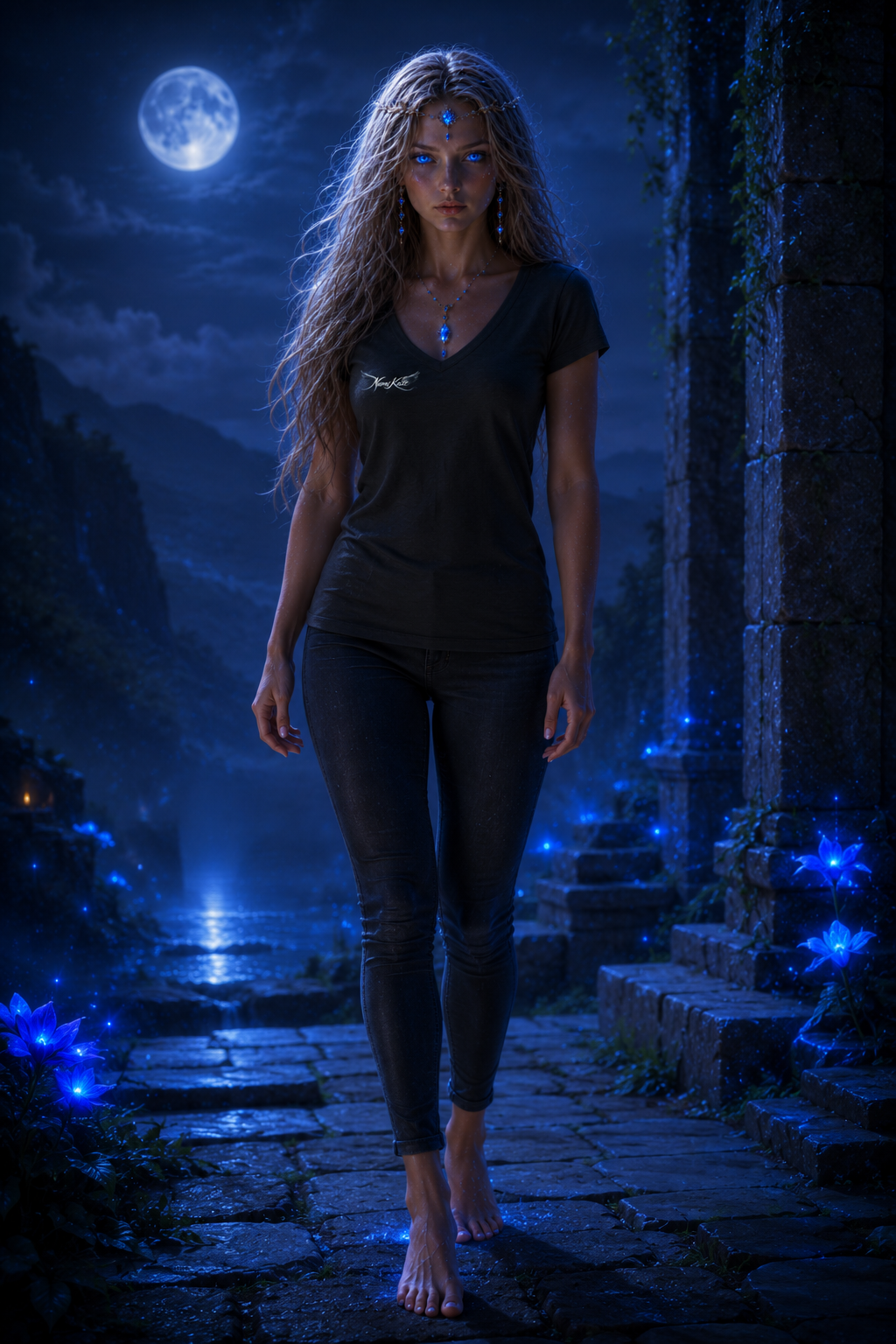 Nami Kaze | Gefallen um Aufzustehen - Ladies V-Neck Shirt