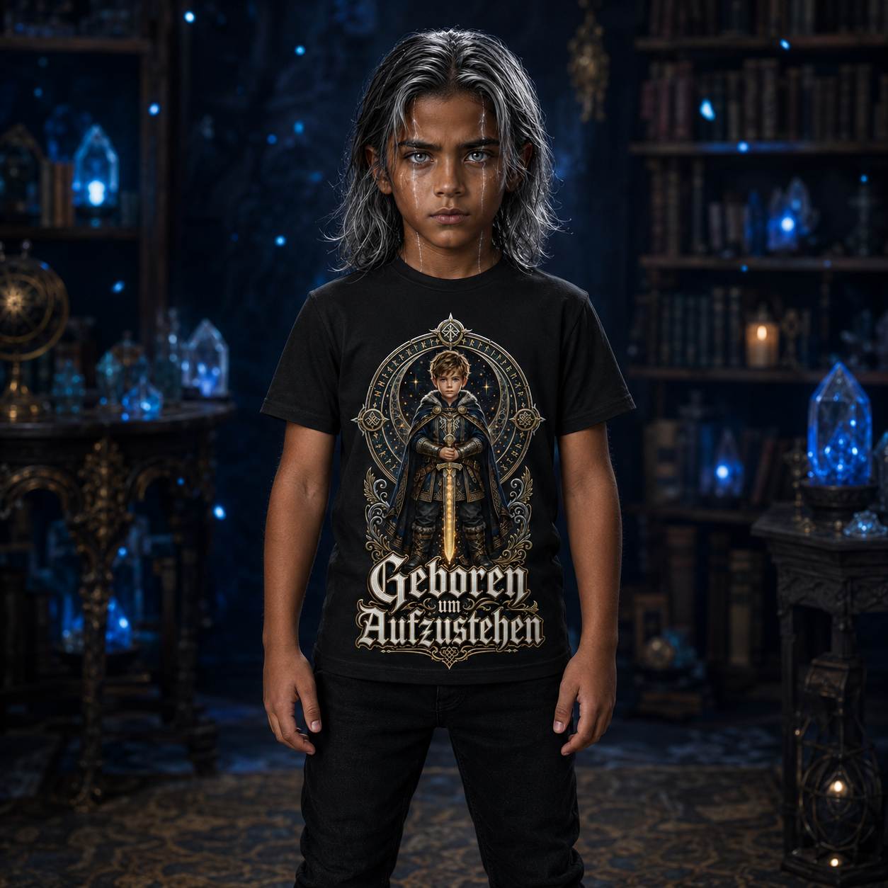 Nami Kaze Kinder-Shirt | Geboren um Aufzustehen – Krieger Edition - Kids Organic Shirt