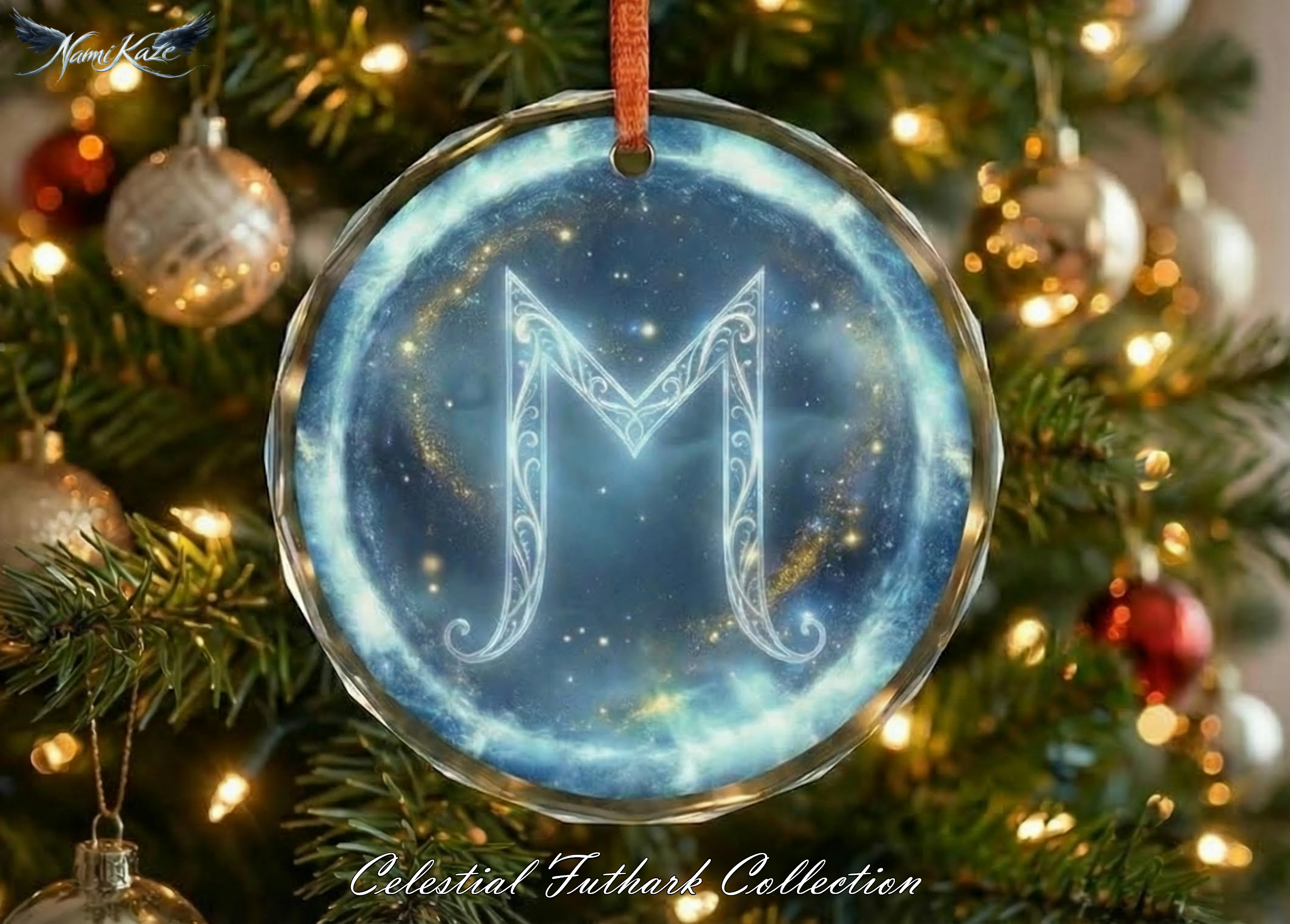 Ehwaz Schutzrune – Kristallglas-Anhänger (Celestial Futhark Collection)