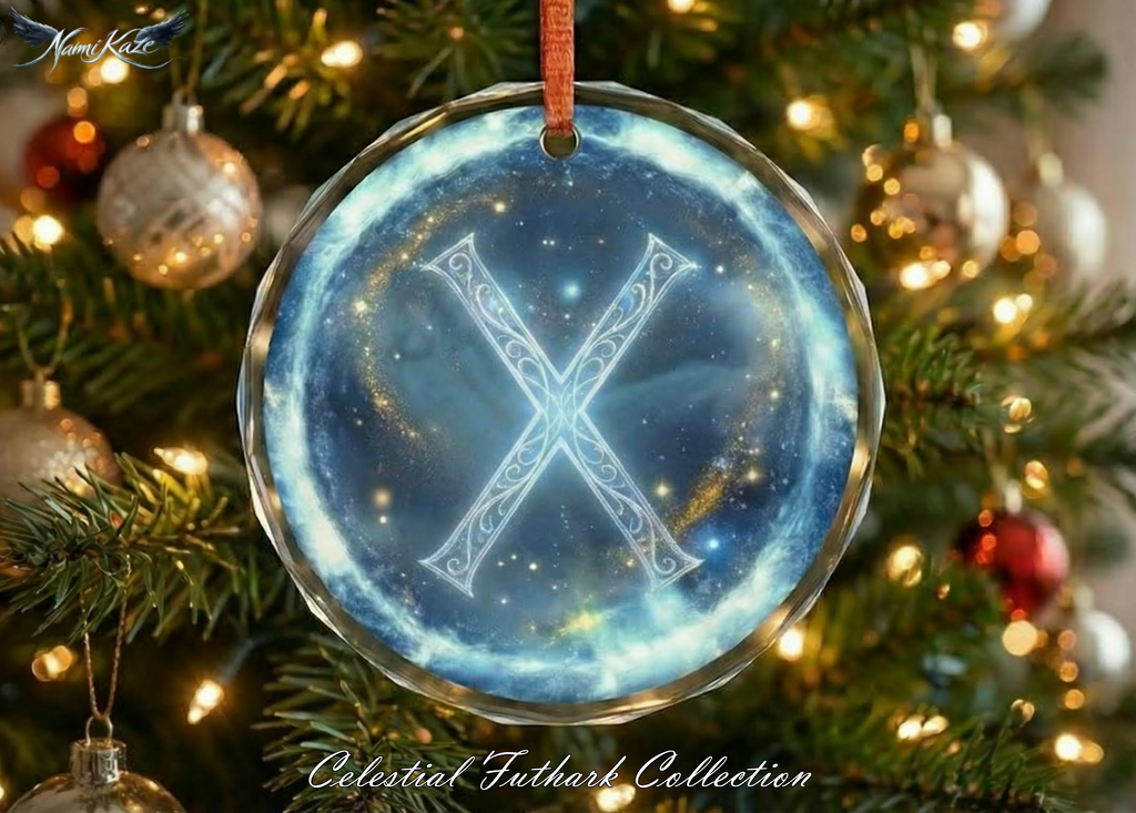 Gebo Schutzrune – Kristallglas-Anhänger (Celestial Futhark Collection)