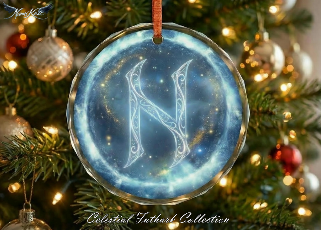 Hagalaz Schutzrune – Kristallglas-Anhänger (Celestial Futhark Collection)