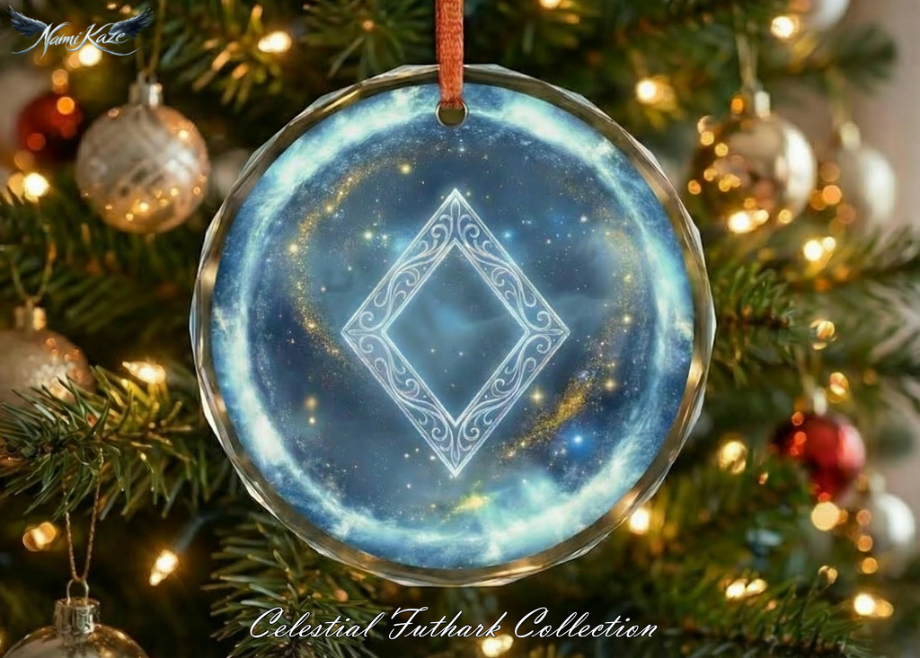 Ingwaz Schutzrune – Kristallglas-Anhänger (Celestial Futhark Collection)