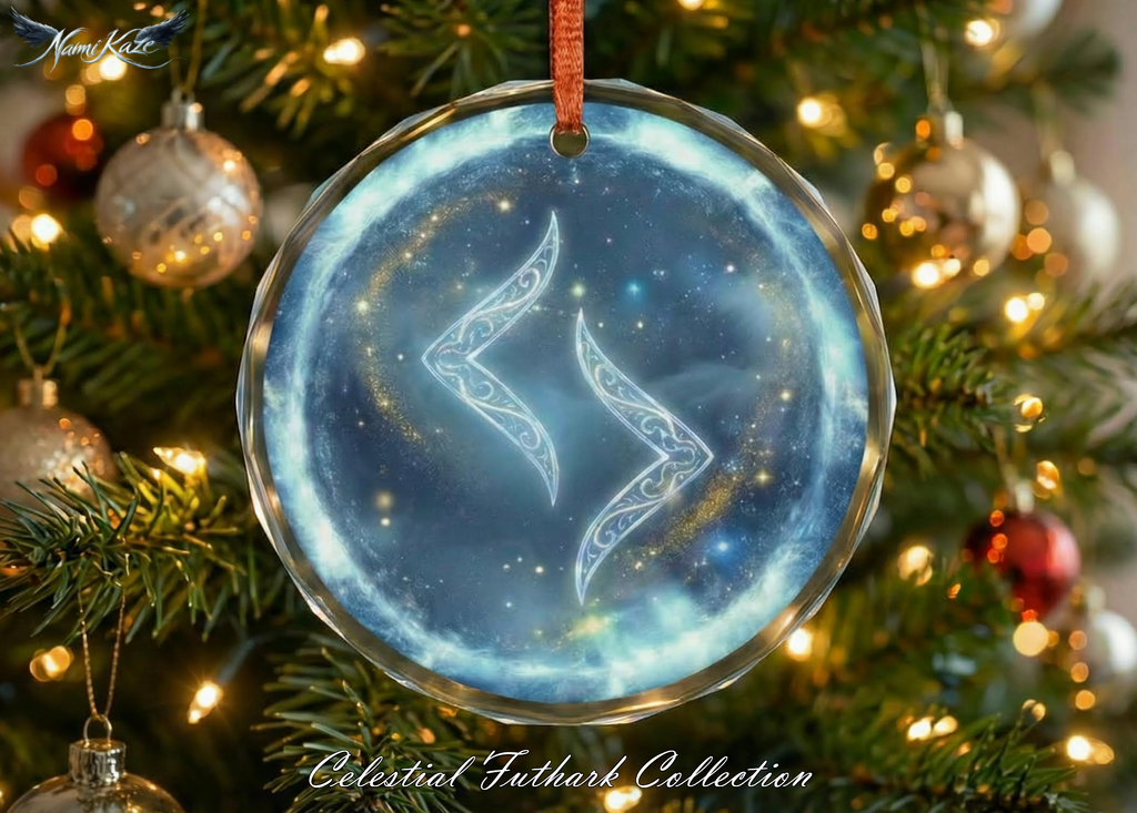 Jera Schutzrune – Kristallglas-Anhänger (Celestial Futhark Collection)