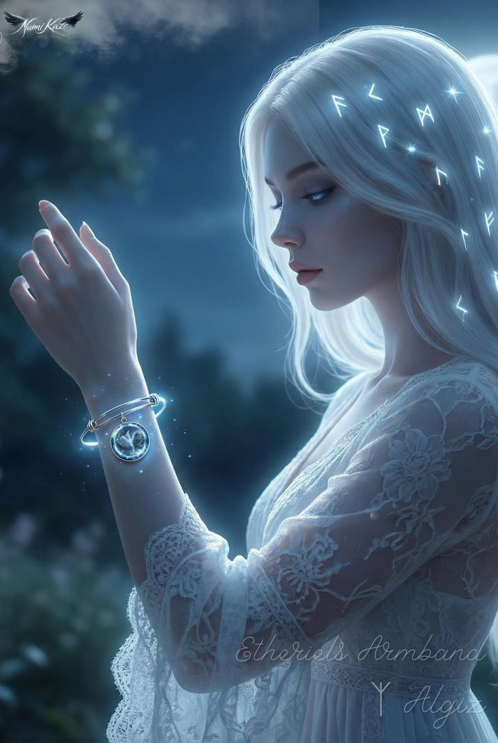 Etheriels Armband - Algiz - (ᛉ) – "Rune des Schutzes"