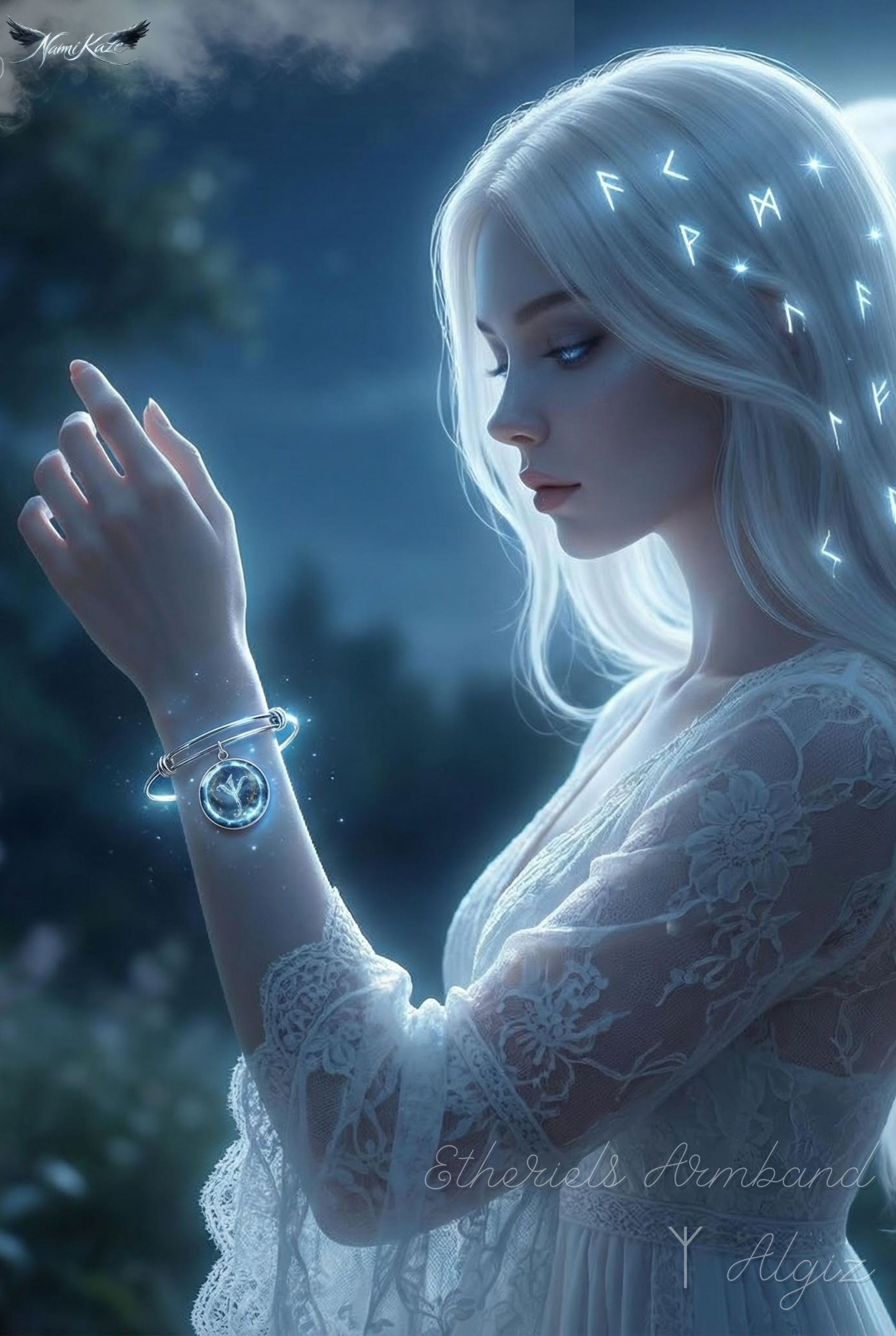 Etheriels Armband - Algiz - (ᛉ) – "Rune des Schutzes"