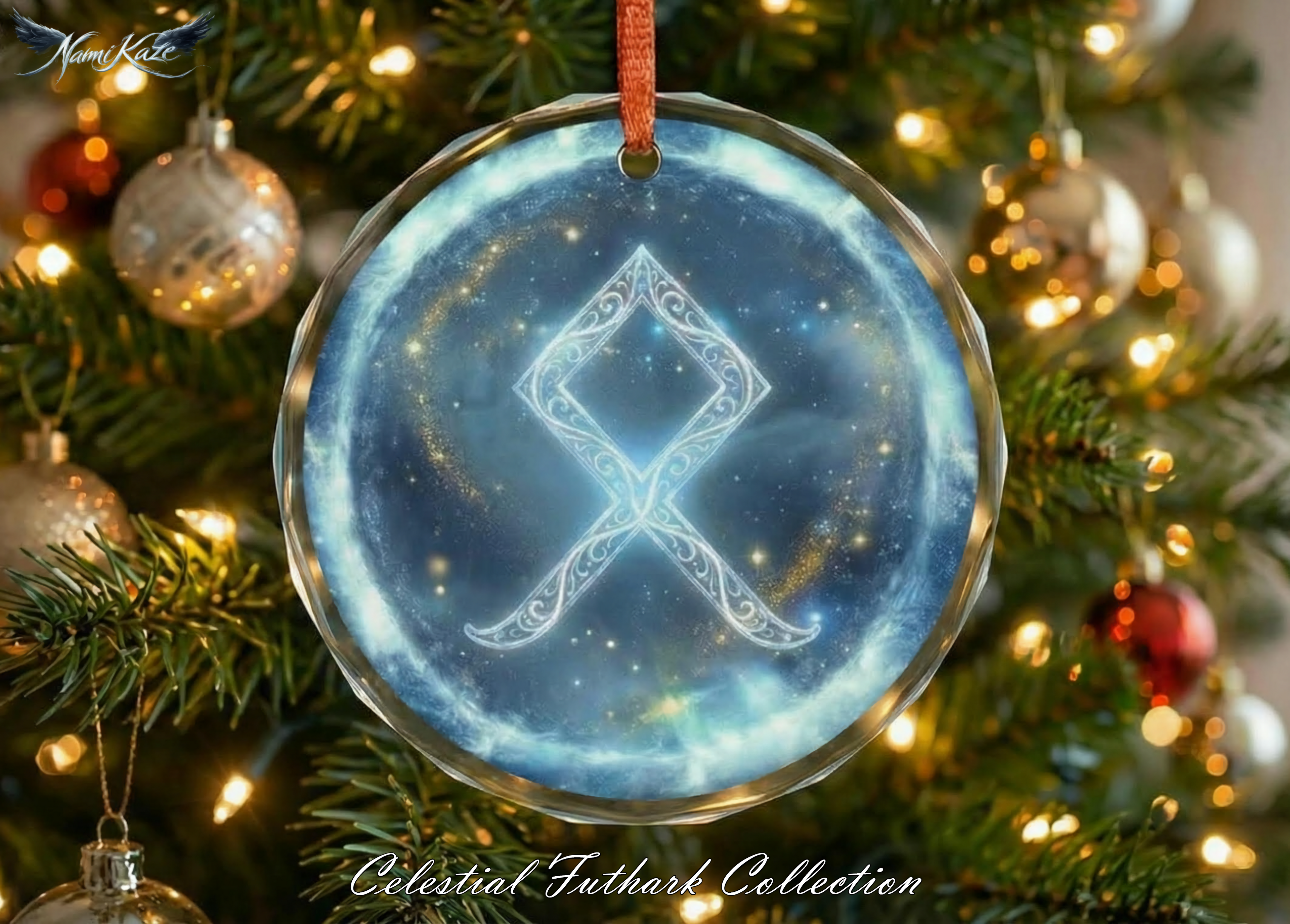 Othala Schutzrune – Kristallglas-Anhänger (Celestial Futhark Collection)