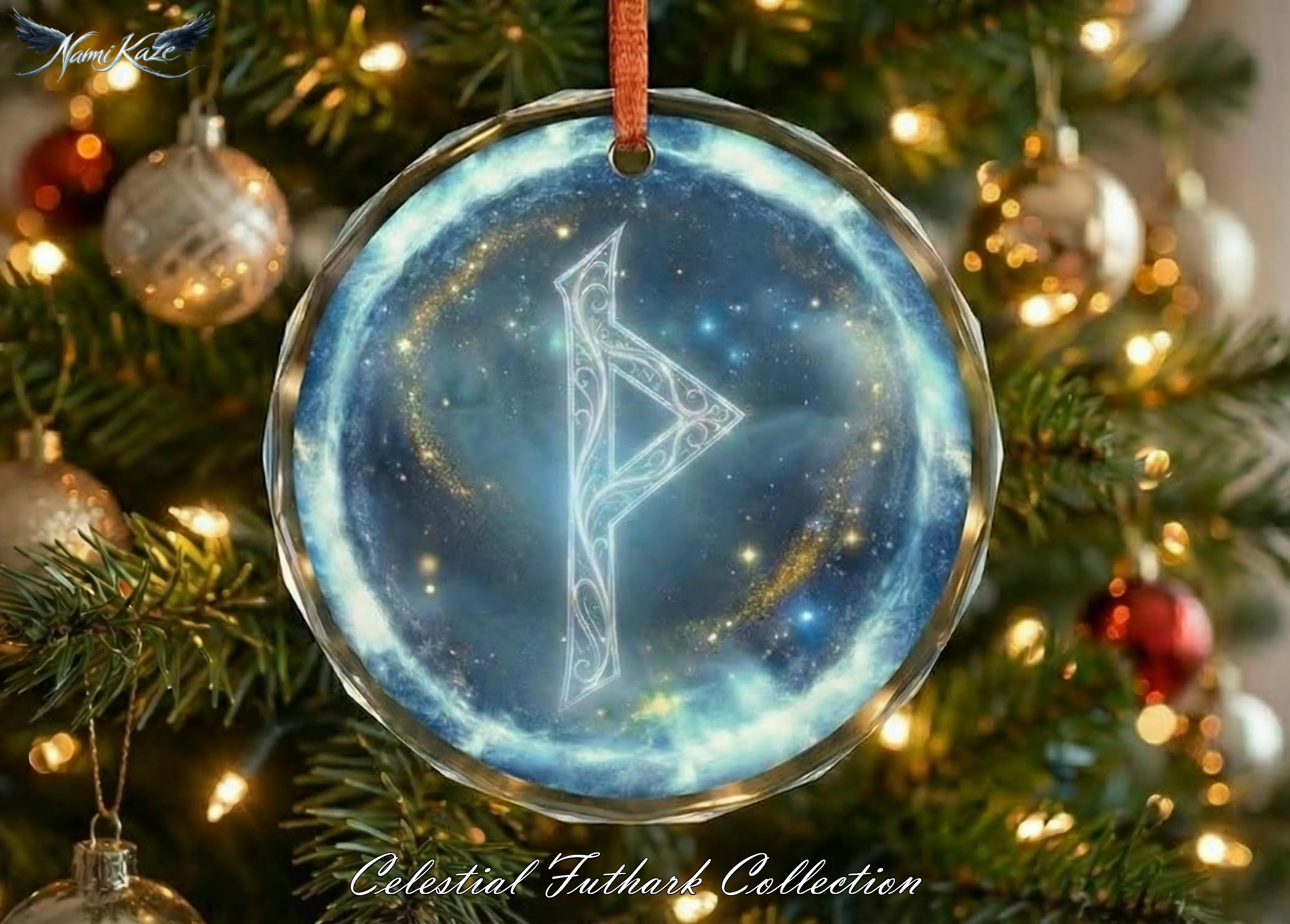 Thurisaz Schutzrune – Kristallglas-Anhänger (Celestial Futhark Collection)