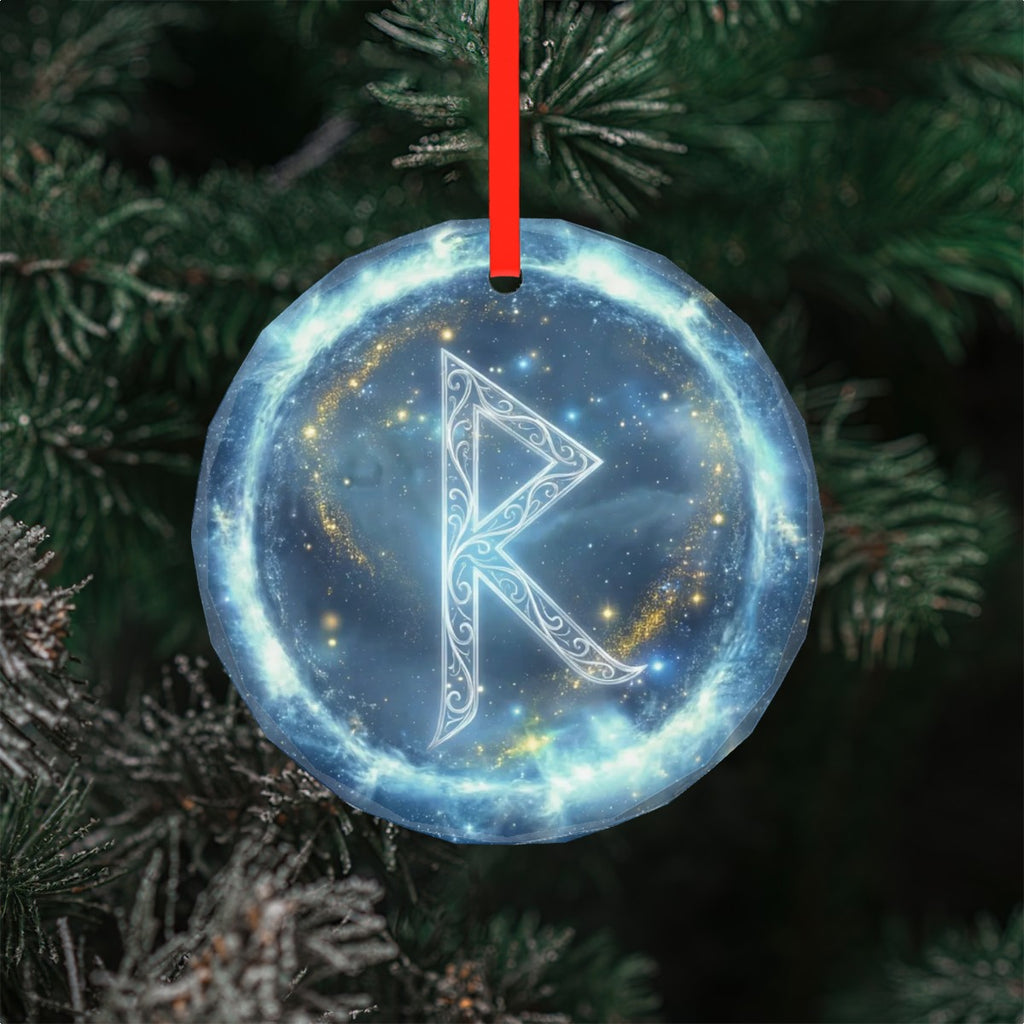 Raidho Schutzrune – Kristallglas-Anhänger (Celestial Futhark Collection)