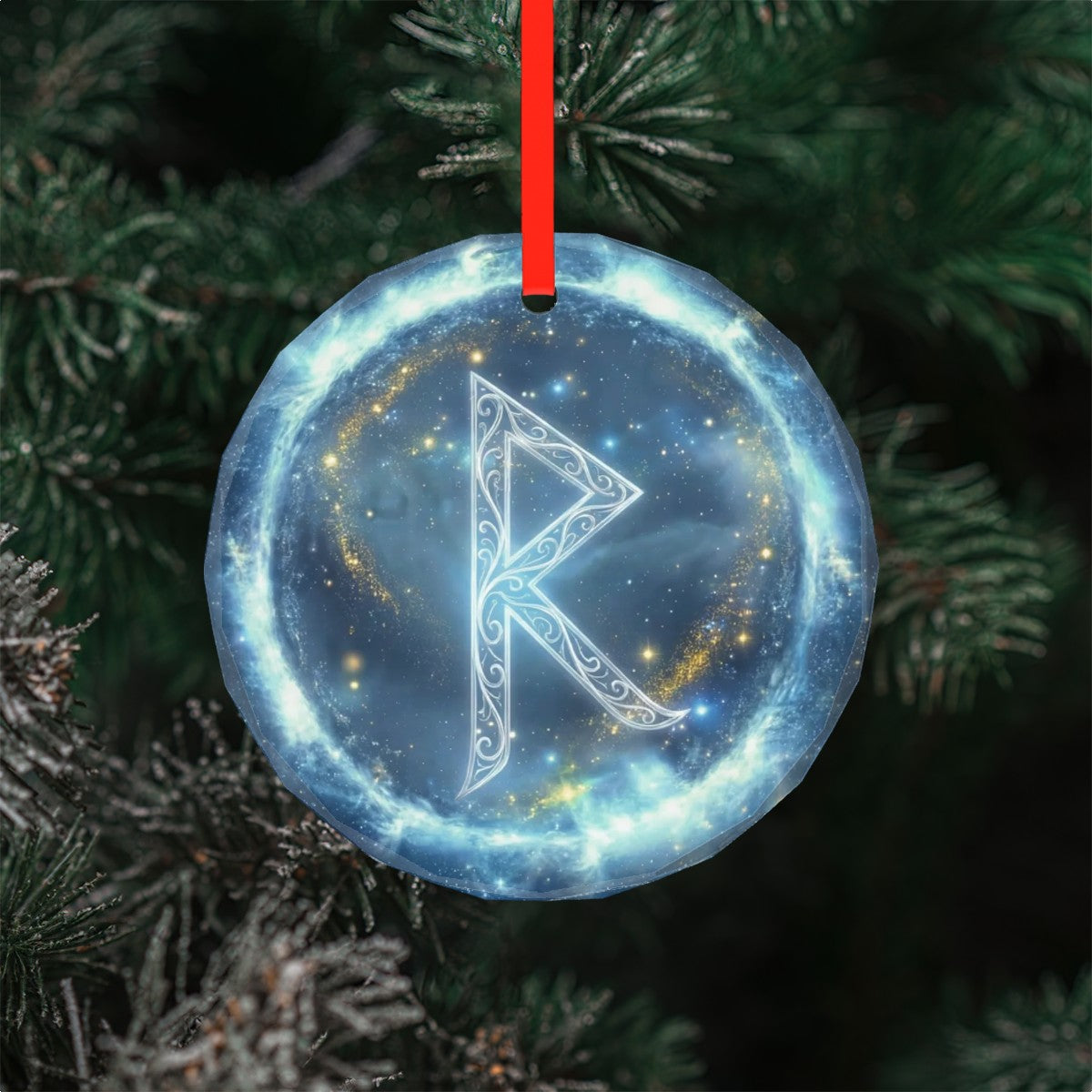 Raidho Schutzrune – Kristallglas-Anhänger (Celestial Futhark Collection)