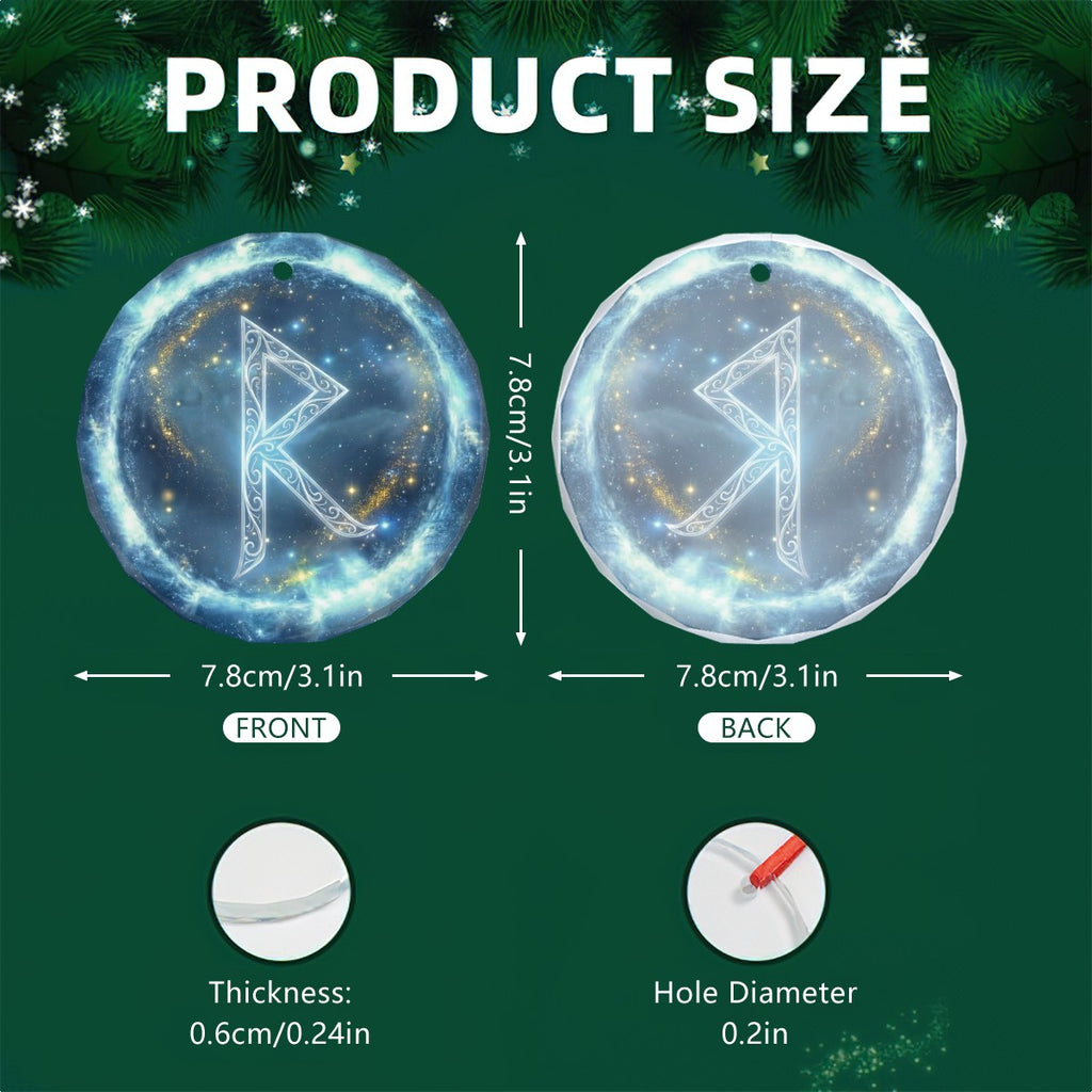 Raidho Schutzrune – Kristallglas-Anhänger (Celestial Futhark Collection)