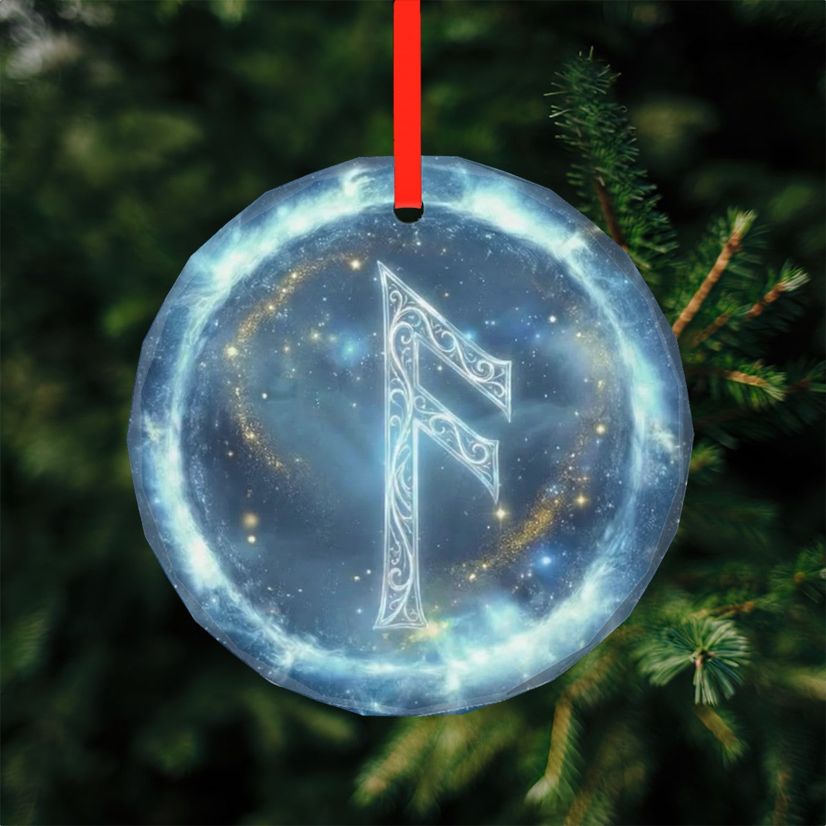 Ansuz Schutzrune – Kristallglas-Anhänger (Celestial Futhark Collection)