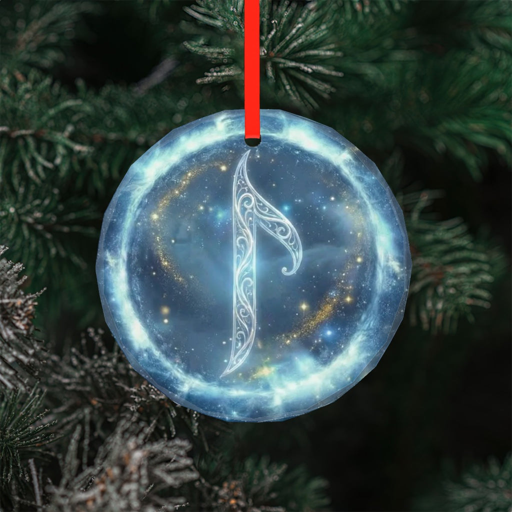 Laguz Schutzrune – Kristallglas-Anhänger (Celestial Futhark Collection)