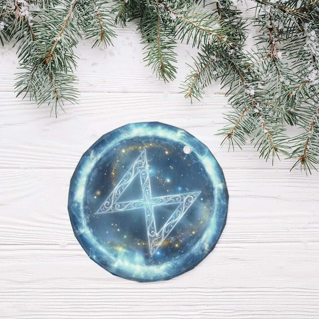 Dagaz Schutzrune – Kristallglas-Anhänger (Celestial Futhark Collection)