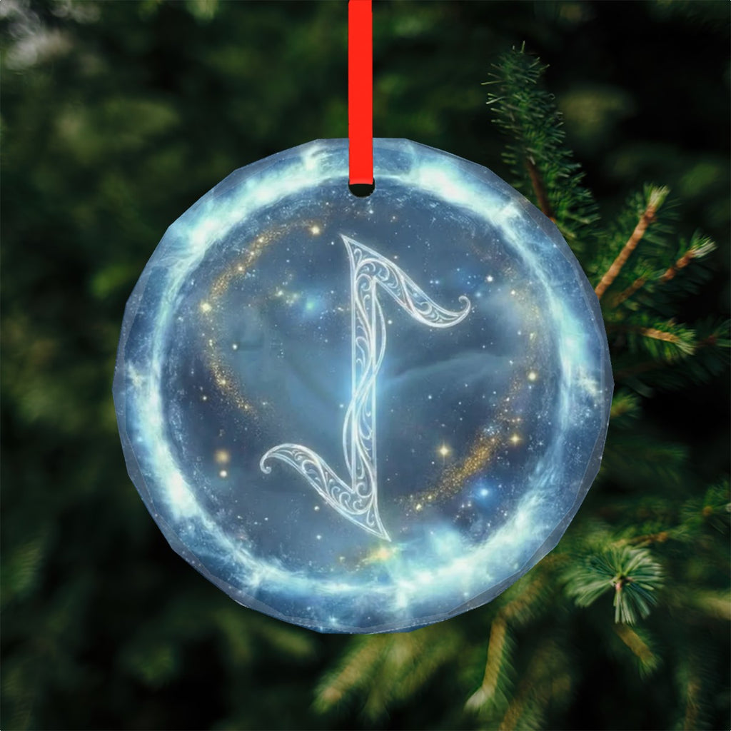 Eihwaz Schutzrune – Kristallglas-Anhänger (Celestial Futhark Collection)