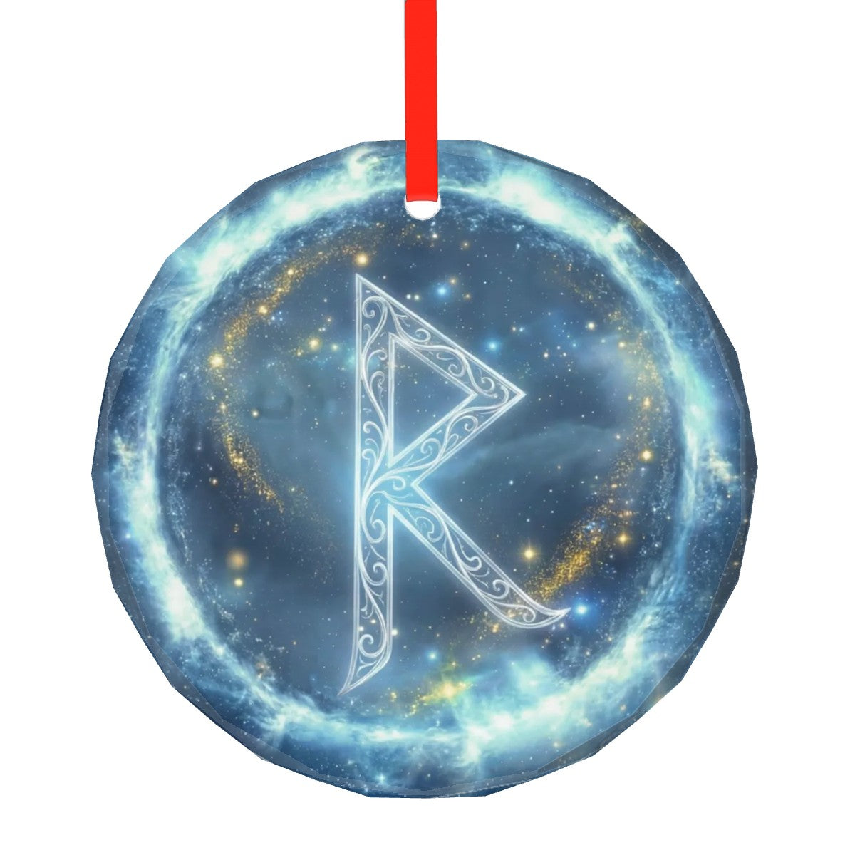 Raidho Schutzrune – Kristallglas-Anhänger (Celestial Futhark Collection)