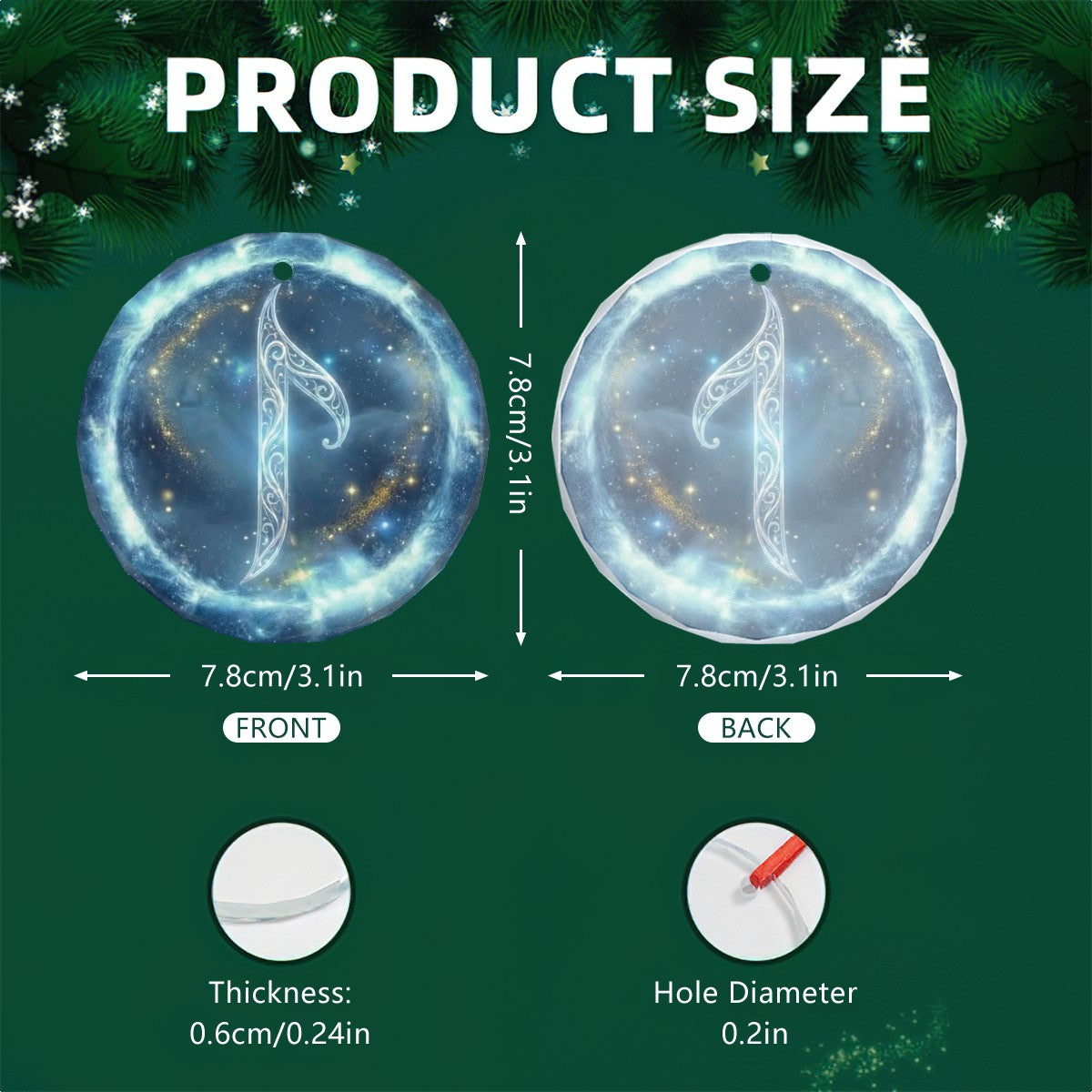 Laguz Schutzrune – Kristallglas-Anhänger (Celestial Futhark Collection)