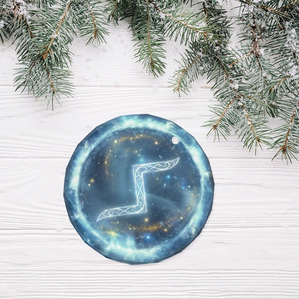 Sowilo Schutzrune – Kristallglas-Anhänger (Celestial Futhark Collection)