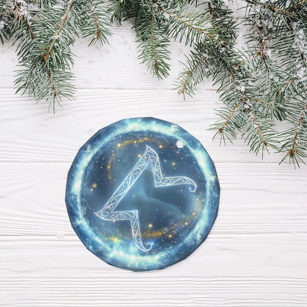 Perthro Schutzrune – Kristallglas-Anhänger (Celestial Futhark Collection)