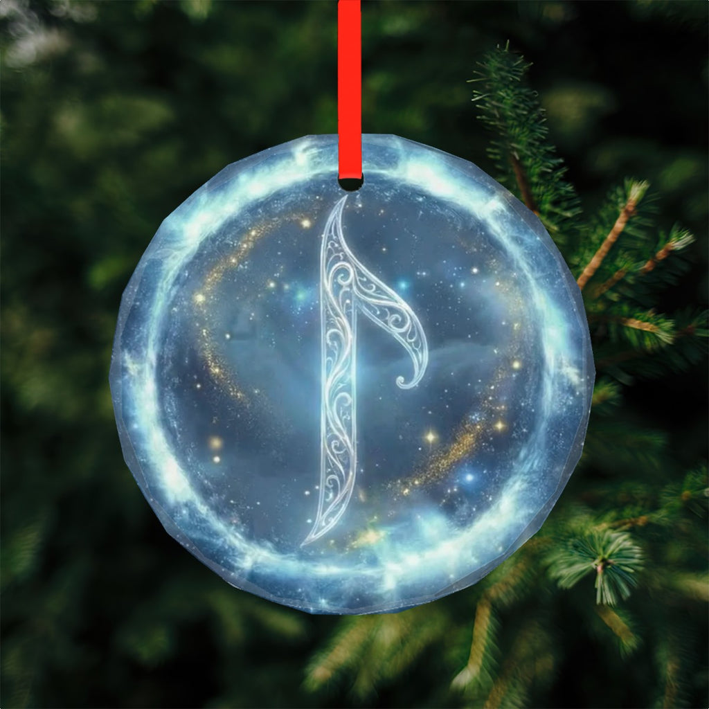 Laguz Schutzrune – Kristallglas-Anhänger (Celestial Futhark Collection)