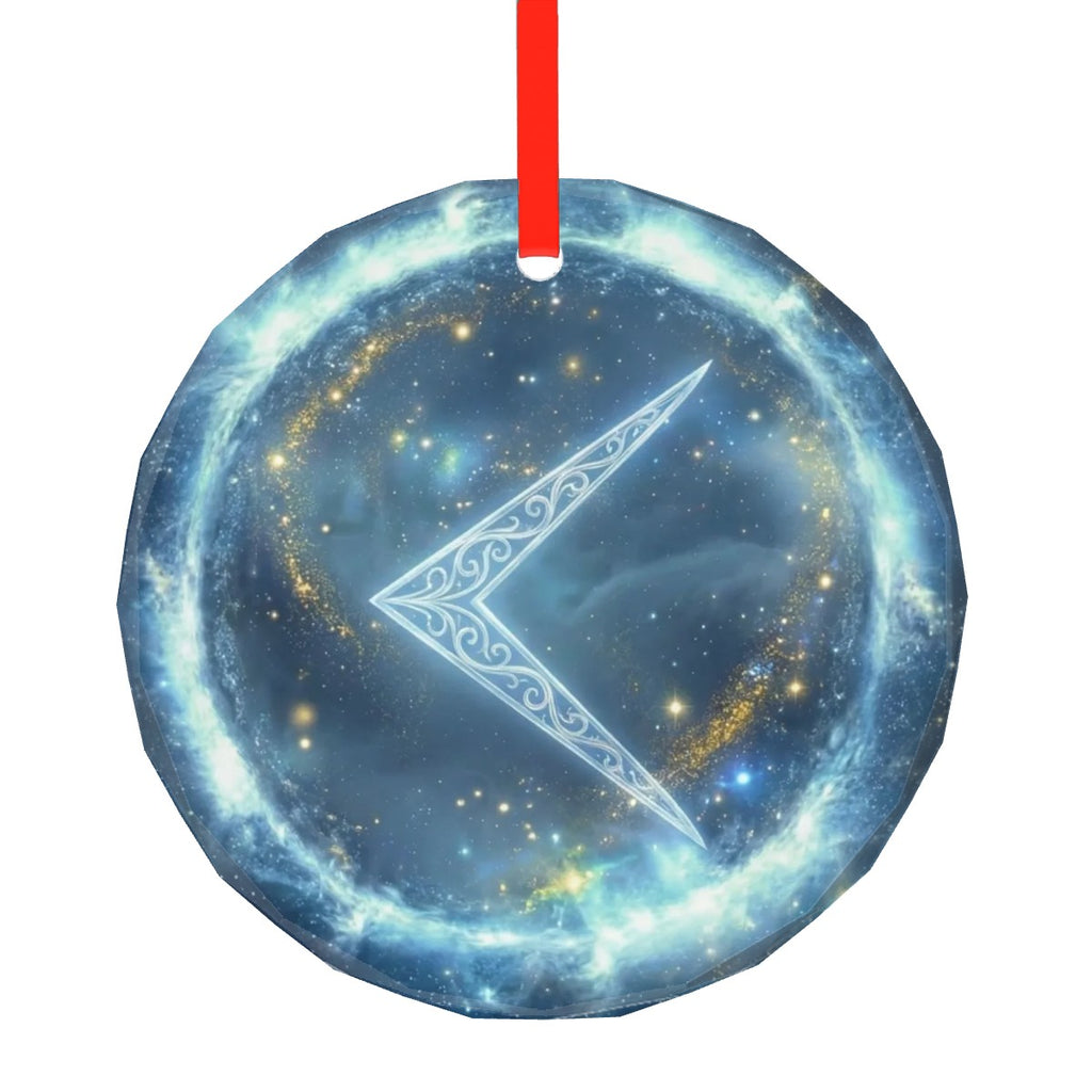 Kenaz Schutzrune – Kristallglas-Anhänger (Celestial Futhark Collection)