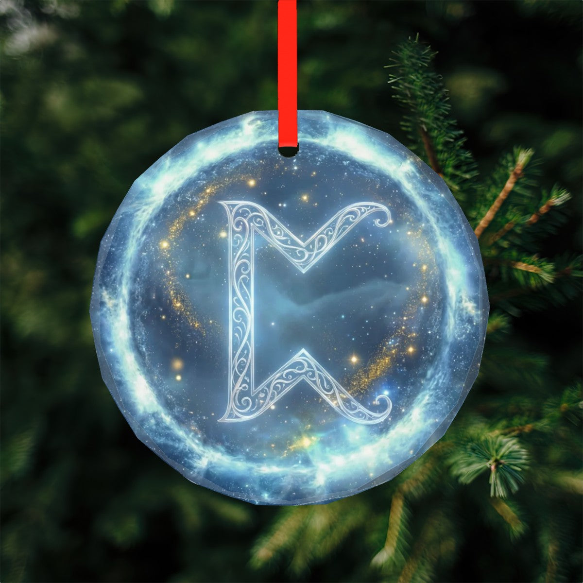 Perthro Schutzrune – Kristallglas-Anhänger (Celestial Futhark Collection)