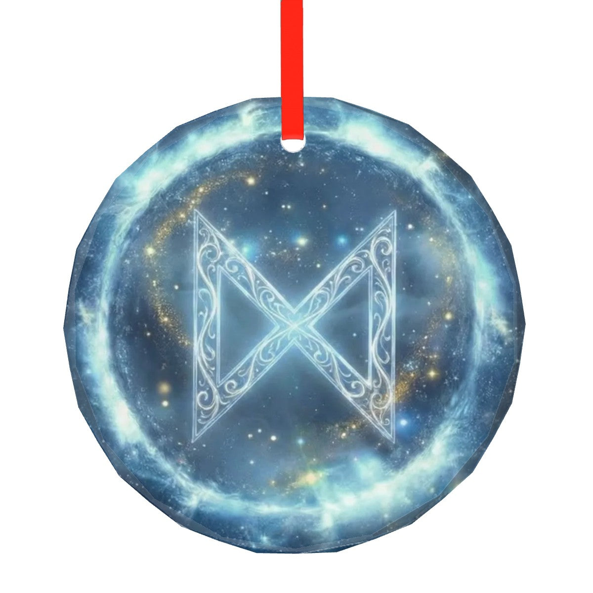 Dagaz Schutzrune – Kristallglas-Anhänger (Celestial Futhark Collection)