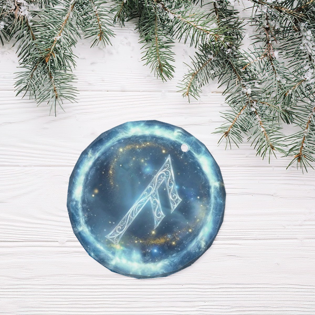 Ansuz Schutzrune – Kristallglas-Anhänger (Celestial Futhark Collection)