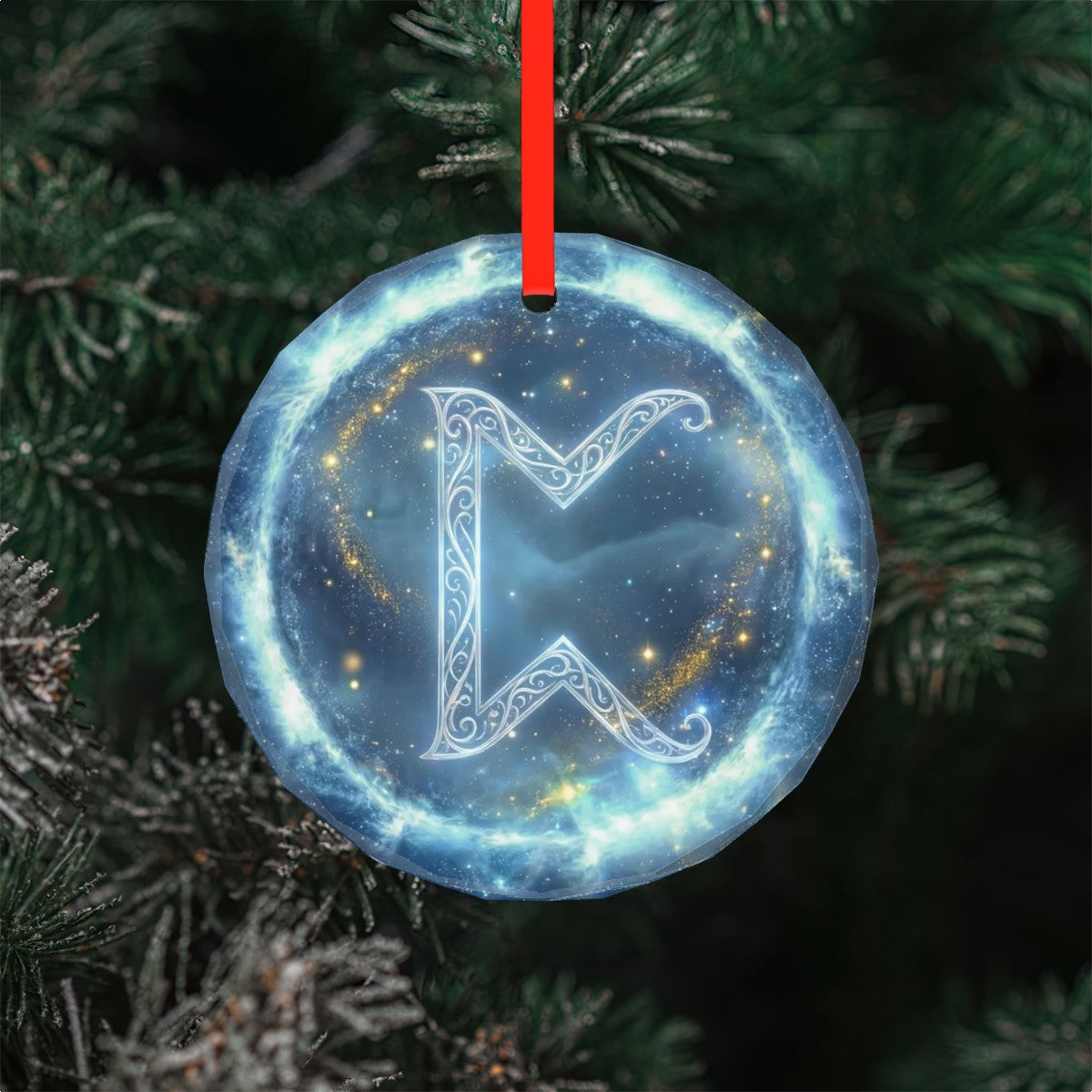 Perthro Schutzrune – Kristallglas-Anhänger (Celestial Futhark Collection)