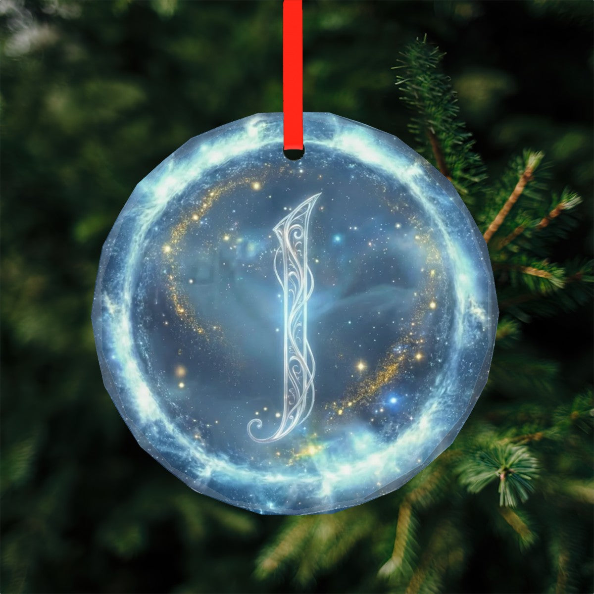 Isa Schutzrune – Kristallglas-Anhänger (Celestial Futhark Collection)