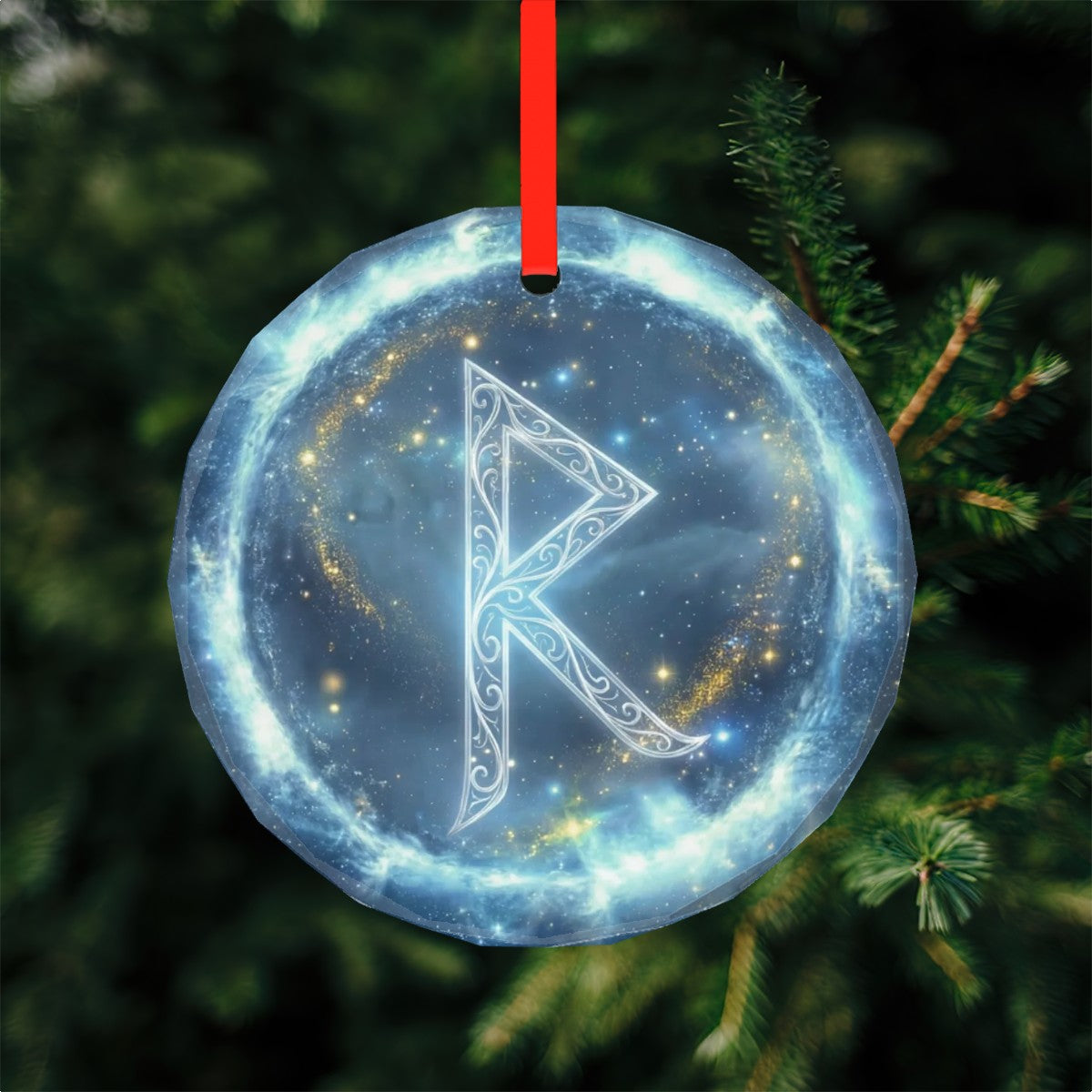 Raidho Schutzrune – Kristallglas-Anhänger (Celestial Futhark Collection)