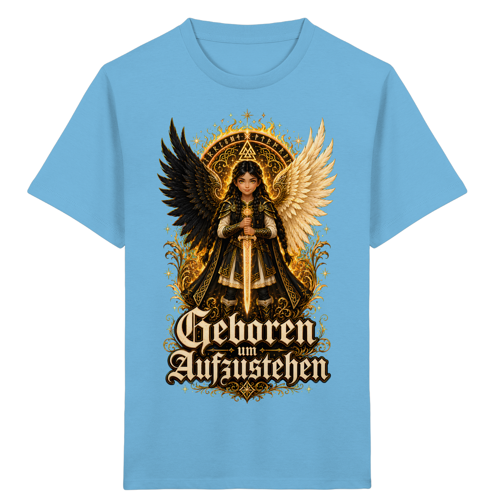 Nami Kaze Kinder-Shirt | Geboren um Aufzustehen – Walküren Edition - Kids Organic Shirt