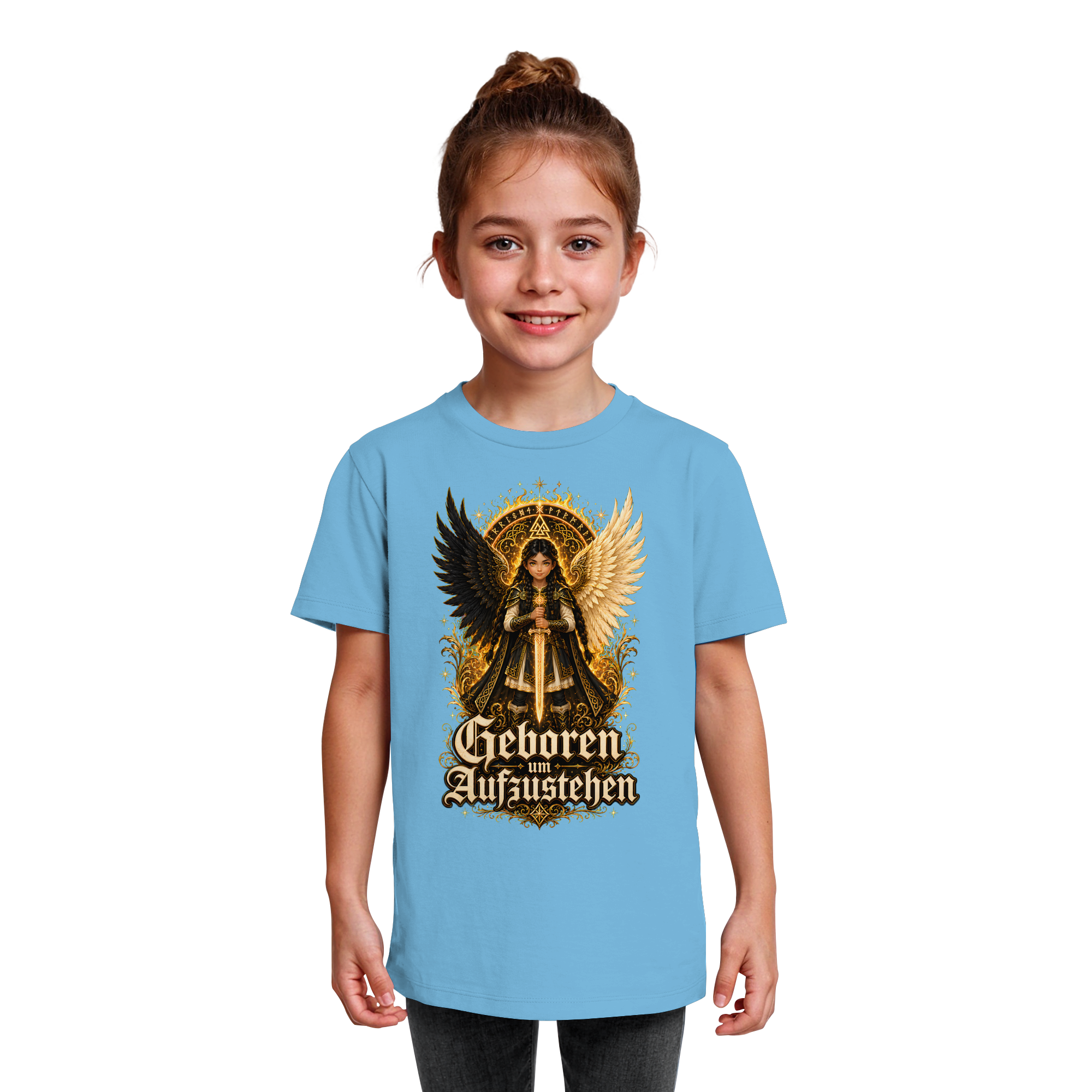 Nami Kaze Kinder-Shirt | Geboren um Aufzustehen – Walküren Edition - Kids Organic Shirt