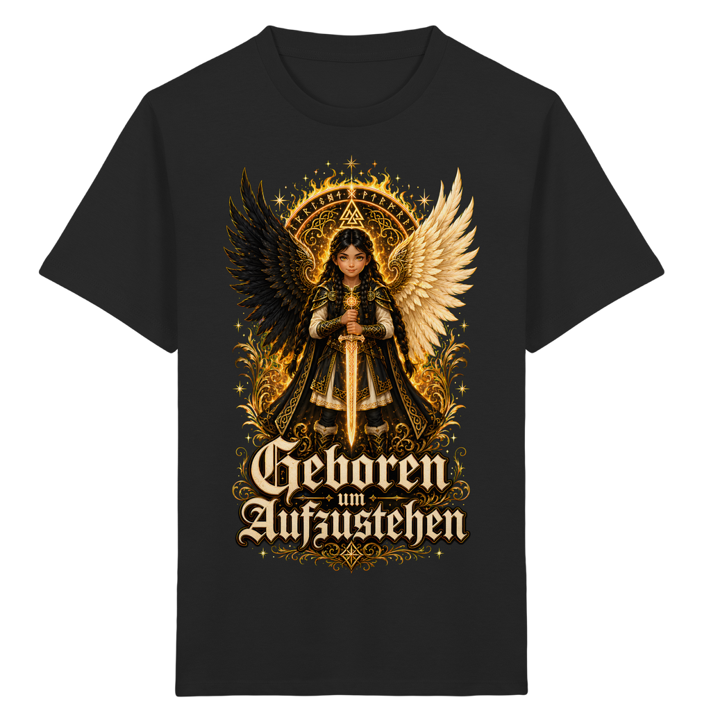 Nami Kaze Kinder-Shirt | Geboren um Aufzustehen – Walküren Edition - Kids Organic Shirt