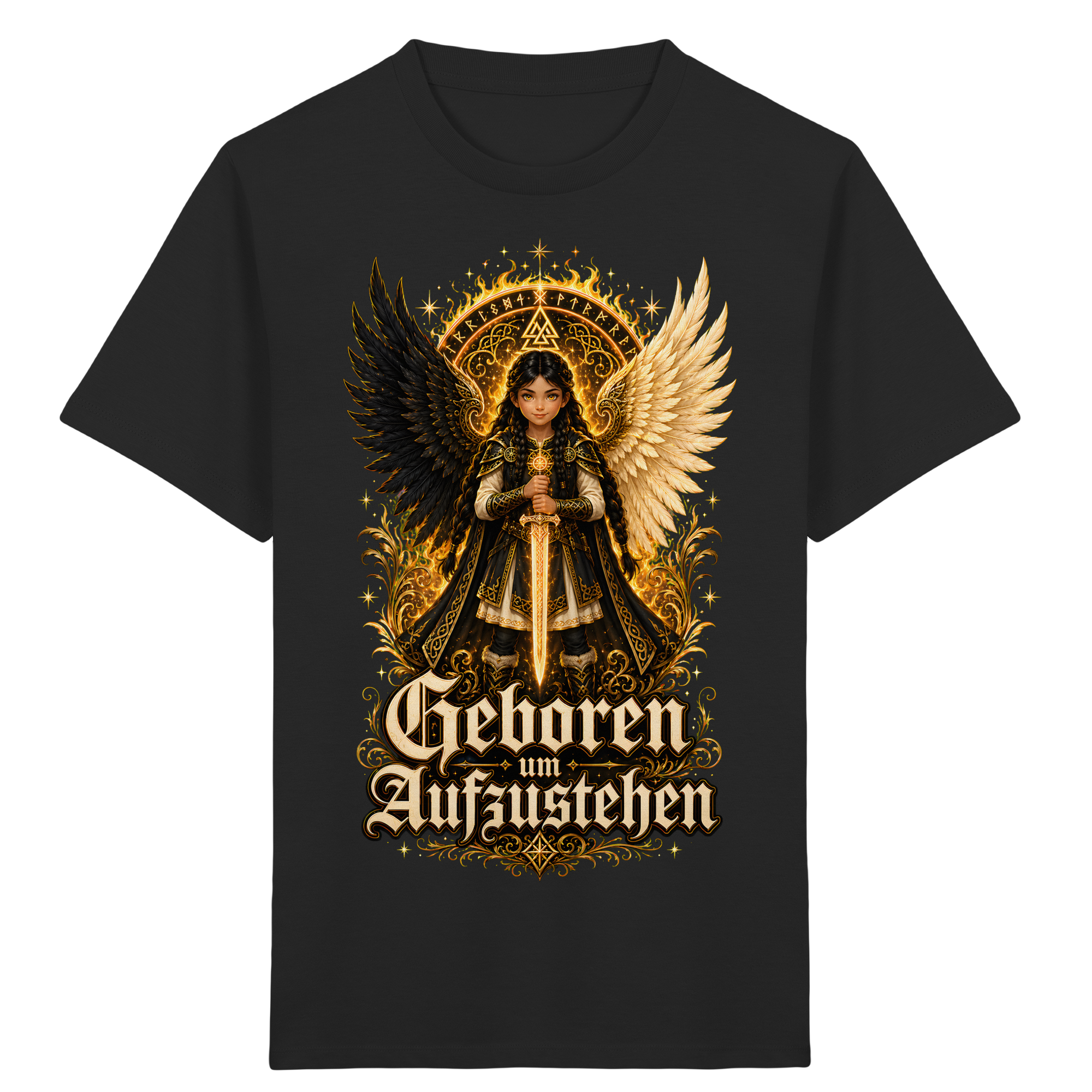 Nami Kaze Kinder-Shirt | Geboren um Aufzustehen – Walküren Edition - Kids Organic Shirt